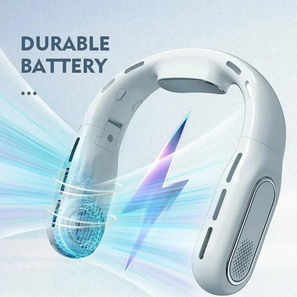 Wearable Foldable Hanging Neck Fan 3000mAh USB Rechargeable Fan Portable Air Cooler Portable Conditioner Outdoor Summer Cooler