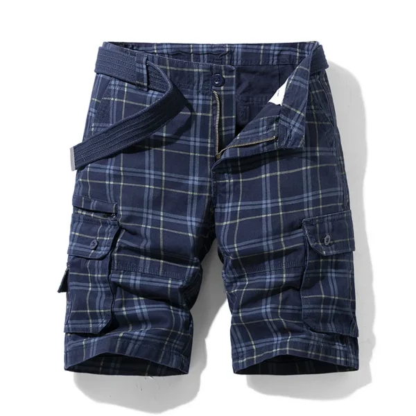 Men Shorts 2023 Fashion Plaid Beach Shorts Mens Casual Camo Camouflage Shorts Military Short Pants Male Bermuda Cargo Overalls