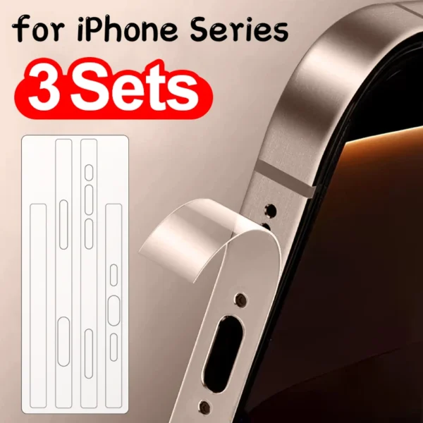 iPhone 16/15/14/13 Pro Max Hydrogel Side Protection Film - Anti-Scratch Frame