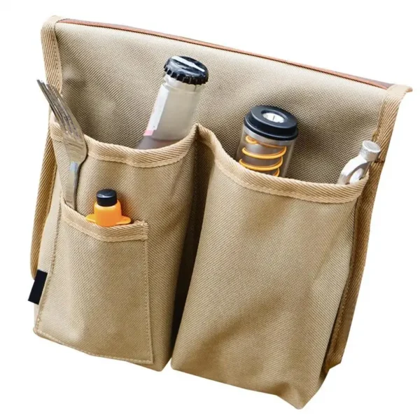 Chair Pockets Multi-Pocket Beach Chair Side Organizer Beach Chair Hangable Storage Bag Multifunctional Storage Organizer For