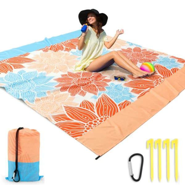 Beach Blanket Picnic Mat 210x200cm - Waterproof & Sandproof - Portable Outdoor Travel