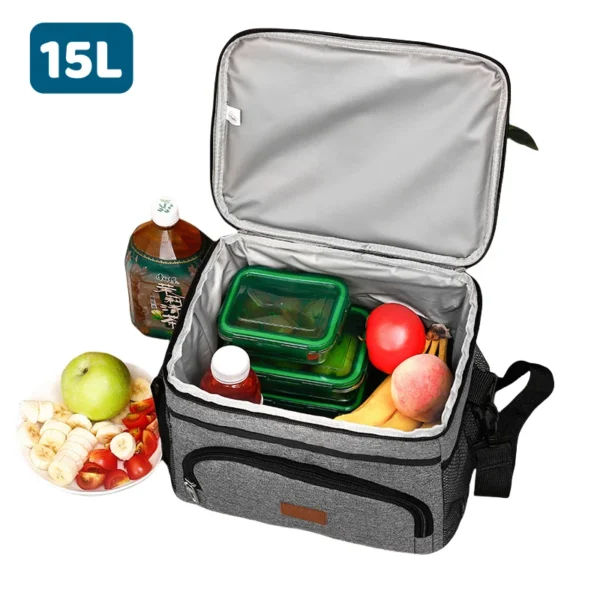 Insulated Lunch Delivery Bag for Women/Men - Reusable Cooler Lunch Organizer Tote Bag for Office Picnic Hiking Beach Takeaway