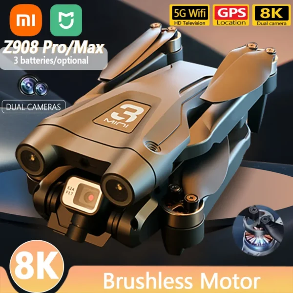 Xiaomi Mijia Z908 Pro max Drone 4K professionnel HD double caméra Dron moteur sans brosse 5G WIFI FPV RC quadrirotor hélicoptère jouets