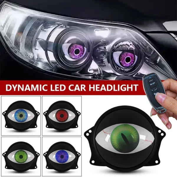 Cool Decoration Dynamic LED Car Headlights Devil Eye LED Car Light Headlight Assembly Modified Eagle Eye Light Cars Accessory