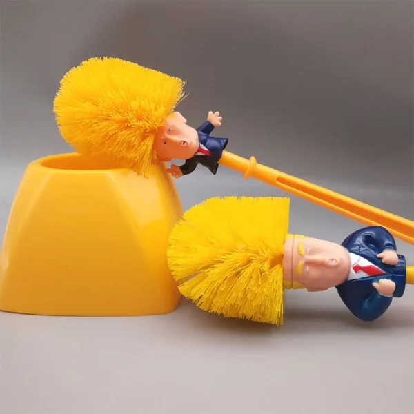 Trump-Toilettenbürste mit Halter, Trump-Badezimmer-Reinigungsbürste, lustige Toilettenbürste, originelle Geschenke für die Badezimmerreinigung